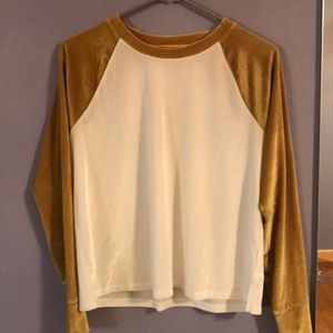 Madewell Velveteen Baseball Tee, Size S, NWT